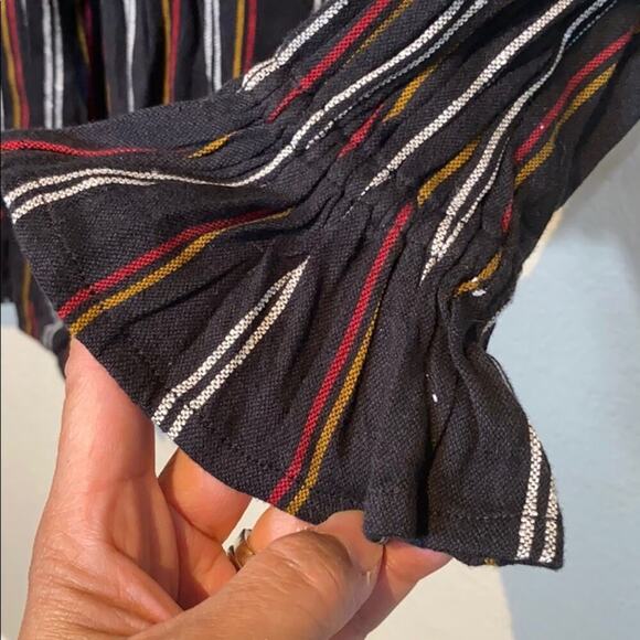 Billabong Play All Day Striped Long Sleeve Romper Black Multi XS NEW - Picture 6 of 7